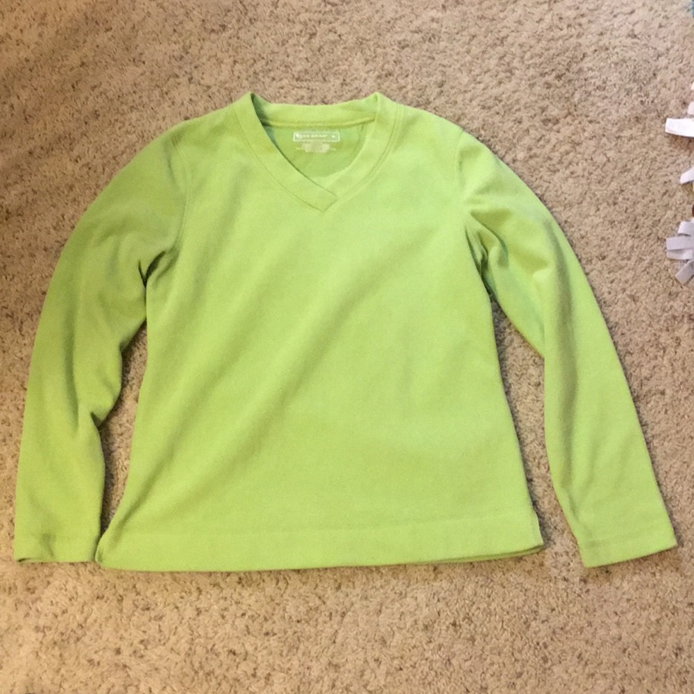 Lime green fleece sweater